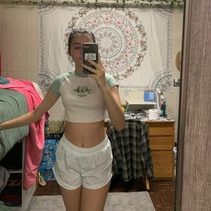 Shein cute baseball cropped t-shirt with an angel